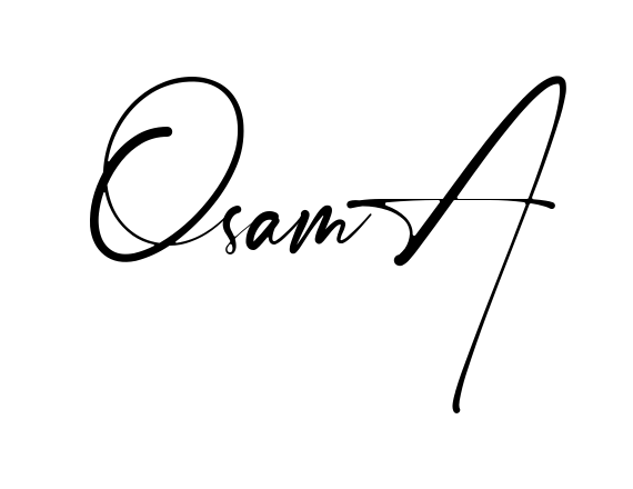 Handwritten-looking Osama signature idea