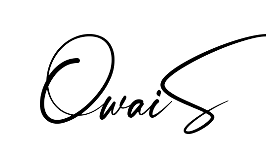Handwritten-looking Owais signature idea