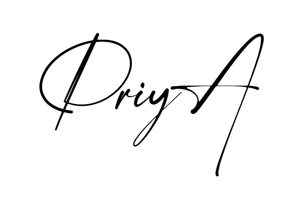 Handwritten-looking Priya signature idea