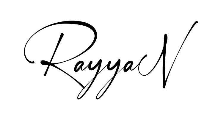 Handwritten-looking Rayyan signature idea