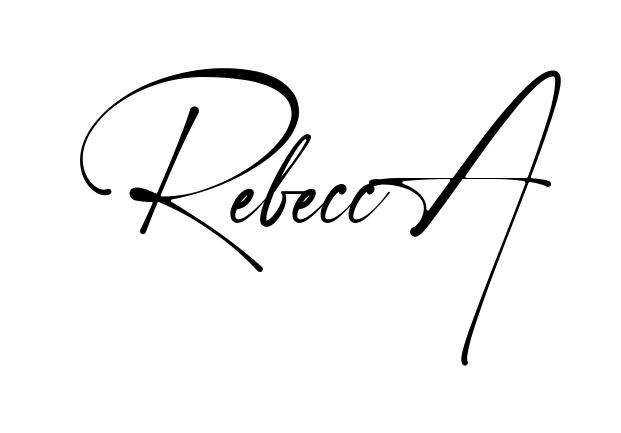 Handwritten-looking Rebecca signature idea