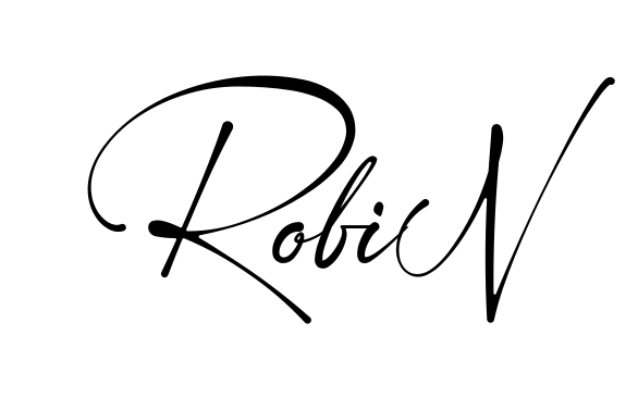 Handwritten-looking Robin signature idea