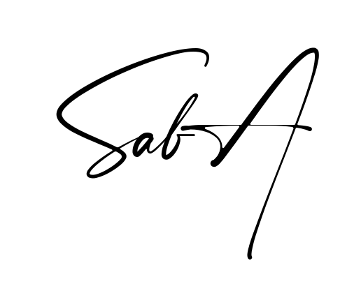 Handwritten-looking Saba signature idea