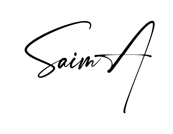Handwritten-looking Saima signature idea