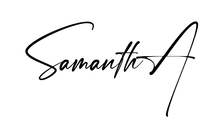 Handwritten-looking Samantha signature idea