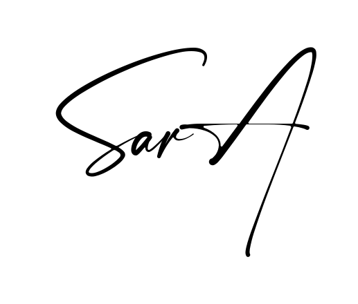 Handwritten-looking Sara signature idea