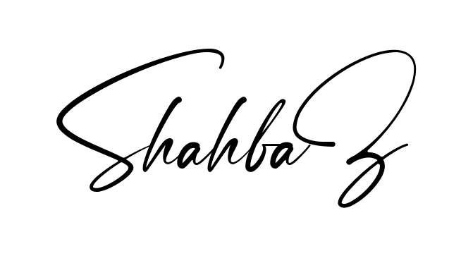 Handwritten-looking Shahbaz signature idea