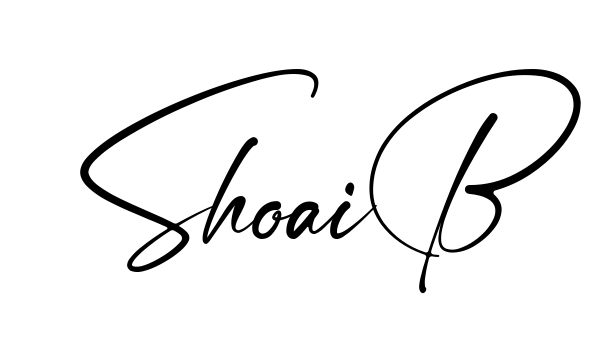 Handwritten-looking Shoaib signature idea