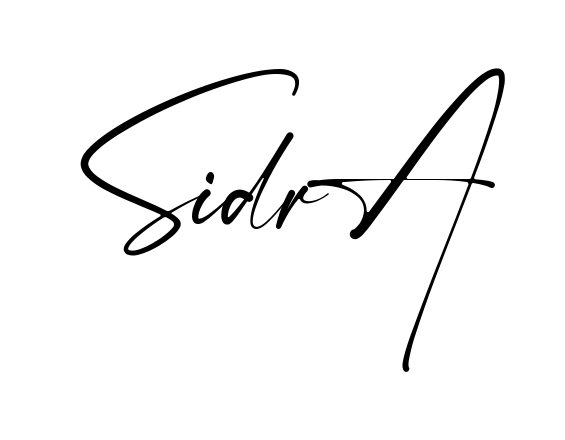 Handwritten-looking Sidra signature idea