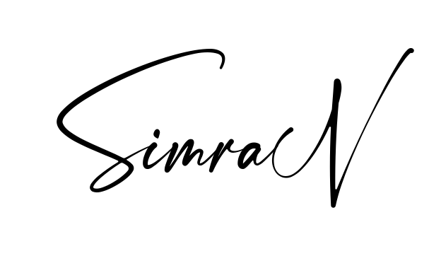 Handwritten-looking Simran signature idea