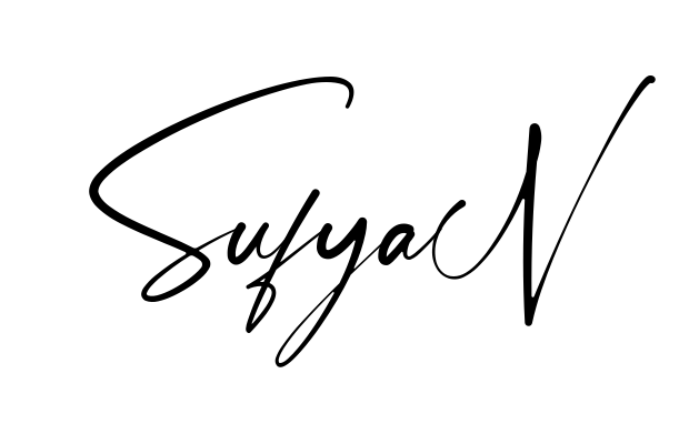 Handwritten-looking Sufyan signature idea