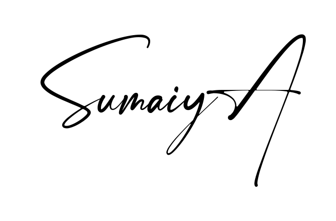 Handwritten-looking Sumaiya signature idea