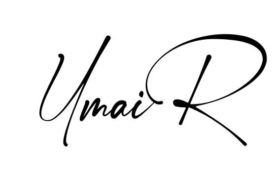 Handwritten-looking Umair signature idea