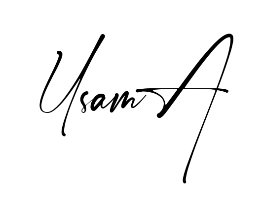 Handwritten-looking Usama signature idea