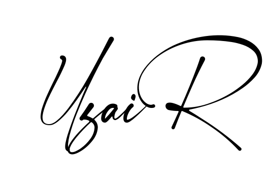 Handwritten-looking Uzair signature idea