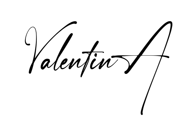 Handwritten-looking Valentina signature idea