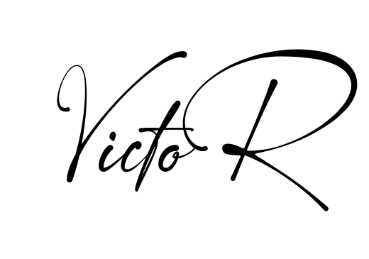 Handwritten-looking Victor signature idea