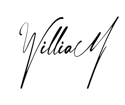 Handwritten-looking William signature idea