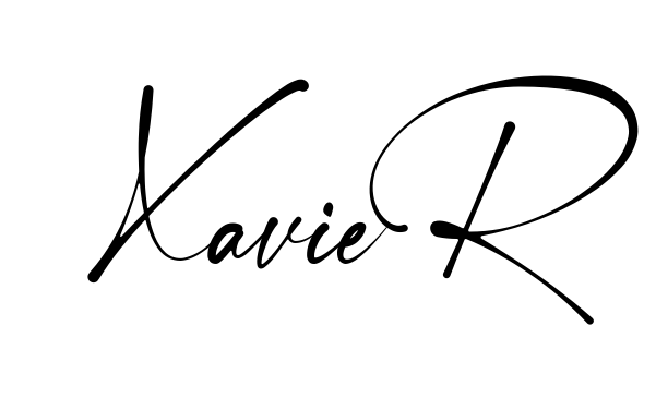 Handwritten-looking Xavier signature idea