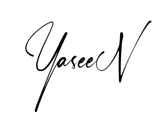 Handwritten-looking Yaseen signature idea