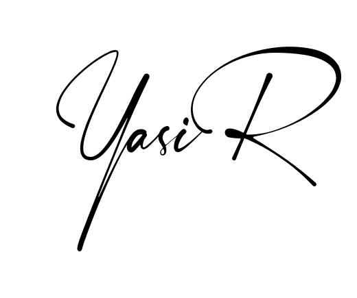Handwritten-looking Yasir signature idea