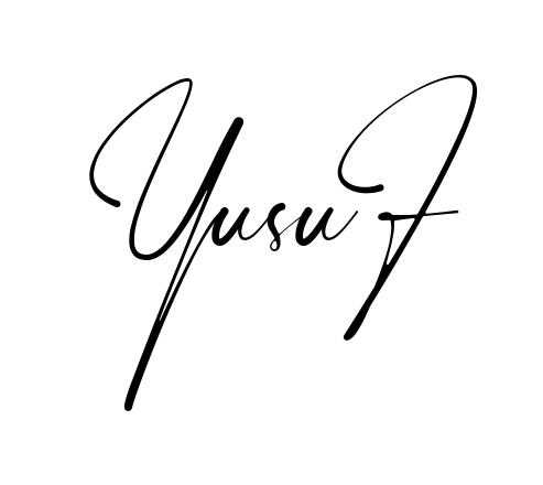 Handwritten-looking Yusuf signature idea
