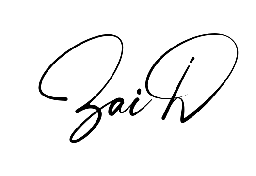 Handwritten-looking Zaid signature idea