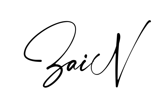 Handwritten-looking Zain signature idea