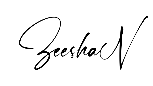 Handwritten-looking Zeeshan signature idea