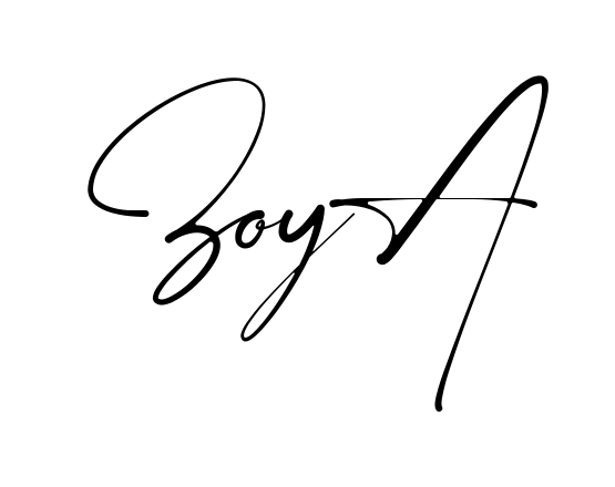 Handwritten-looking Zoya signature idea