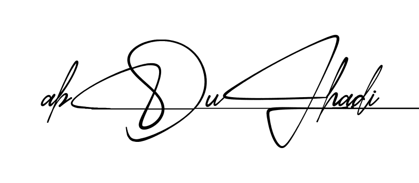 Modern Abdul Hadi signature style
