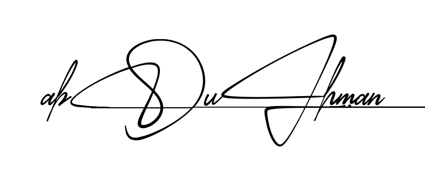 Modern Abdul Rehman signature style