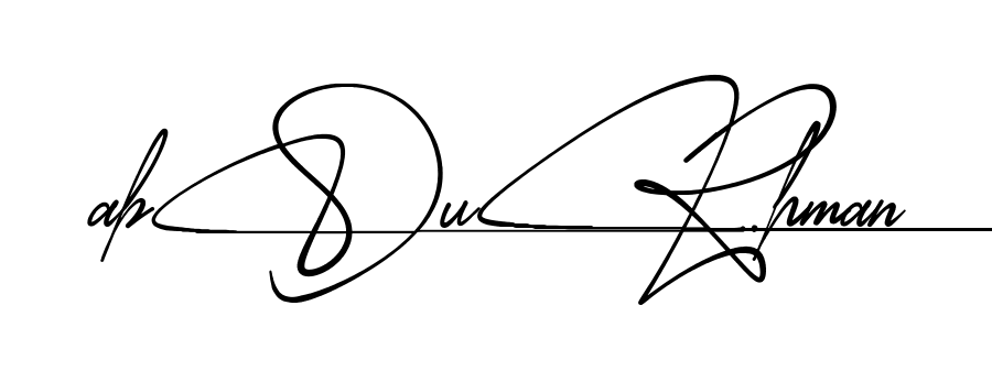 Modern Abdur Rahman signature style