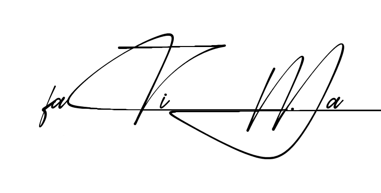 Modern Fatima signature style