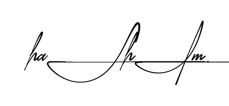 Modern Hashim signature style