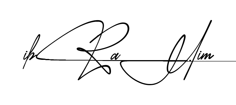 Modern Ibrahim signature style