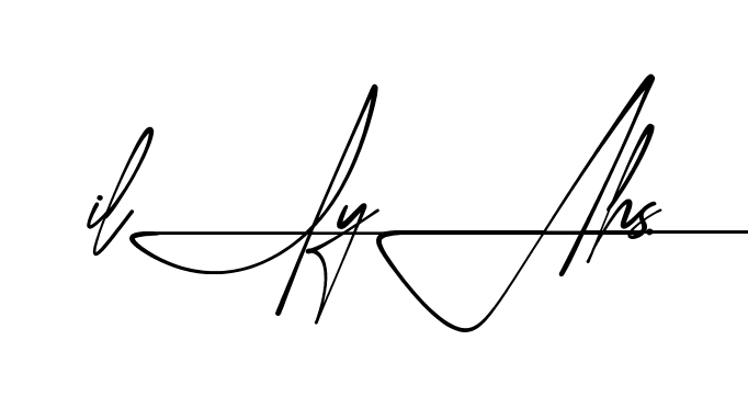 Iliyah S beautiful handwritten signature design