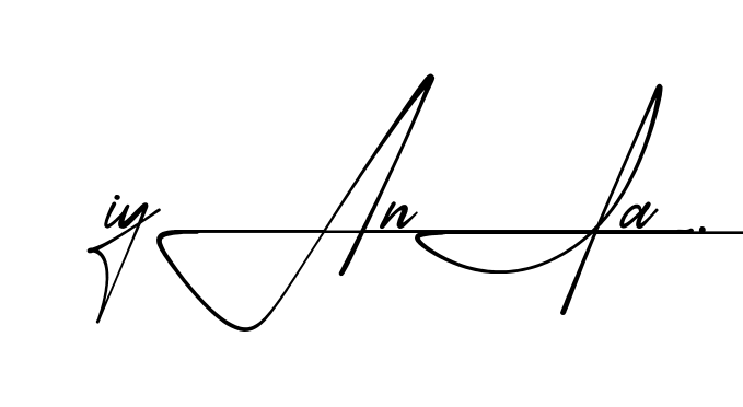 Iyania beautiful handwritten signature design