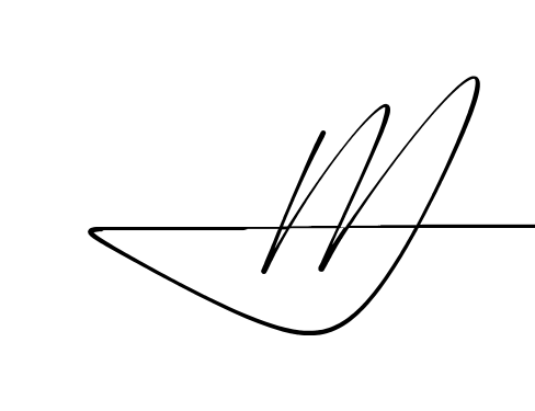 M beautiful handwritten signature design