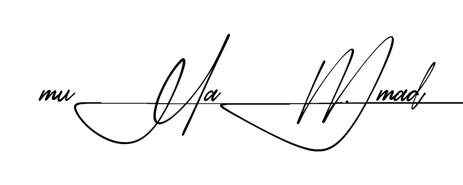 Modern Muhammad signature style