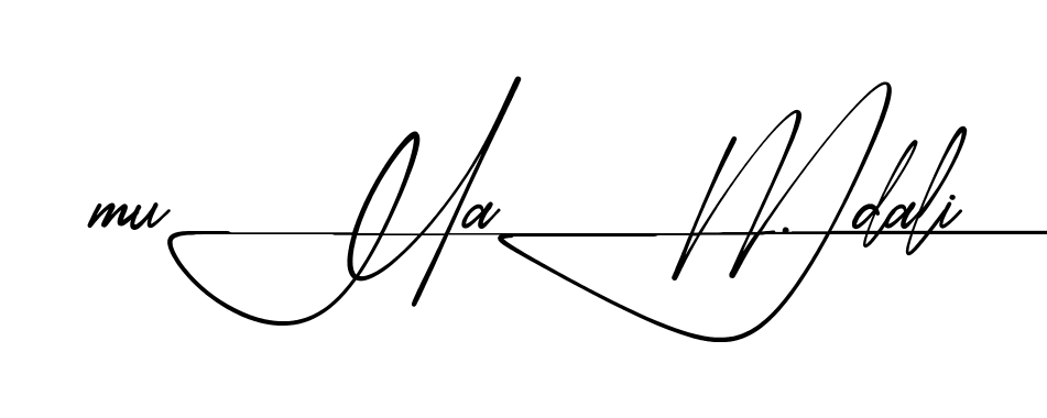 Modern Muhammad Ali signature style