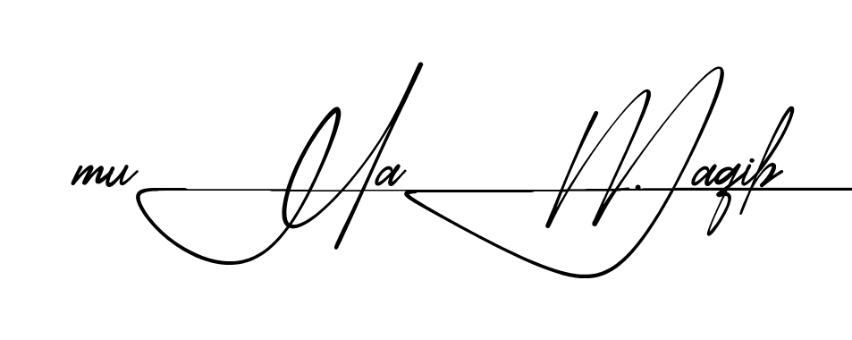 Modern Muhammad Saqib signature style
