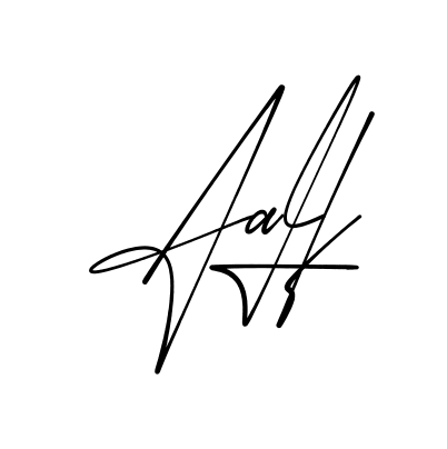 A Ali modern signature style in English