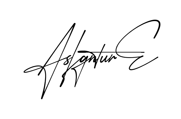 A Signature modern signature style in English