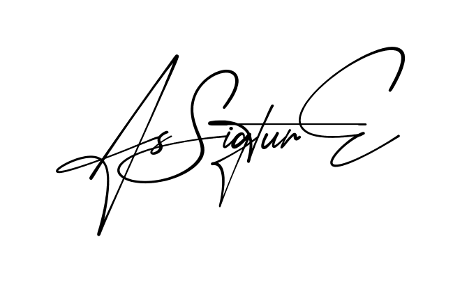 As Signature modern signature style in English