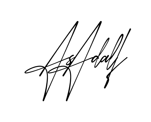 Asad Ali modern signature style in English