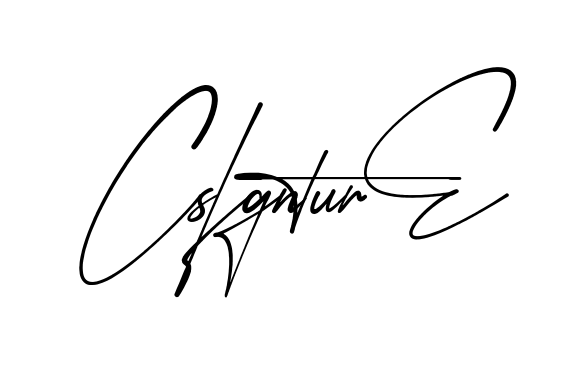 C Signature modern signature style in English