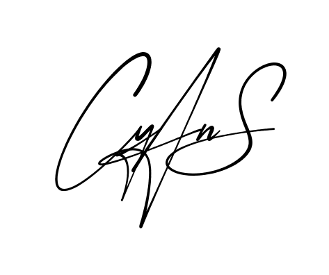 Cyan S modern signature style in English