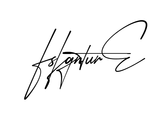 F Signature modern signature style in English