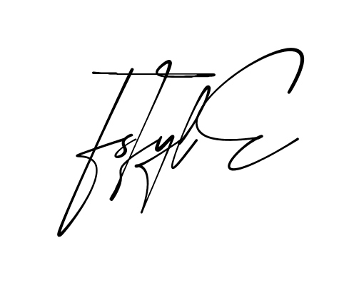 F Style modern signature style in English